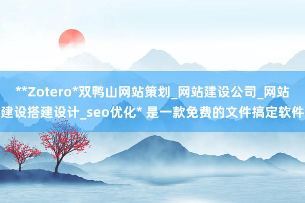 **Zotero*双鸭山网站策划_网站建设公司_网站建设搭建设计_seo优化* 是一款免费的文件搞定软件